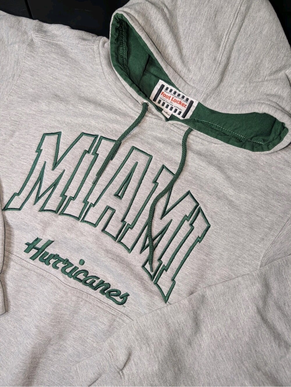 Miami Hurricanes Footlocker Vintage Hoodie Small Gray